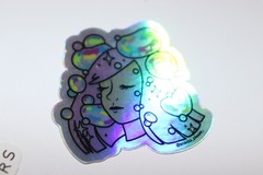 Lot of 3 Unique Rare STICKERS – NEW Psychedelic + Female + Asexual Generation Z