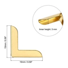 15mm Metal Book Corners, 100pcs Photo Corners Book Corners Protector Retro Me…