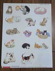 Vintage Scholastic Sticker Posters Christmas Scratch Sniff Summer Cat Dog Lot