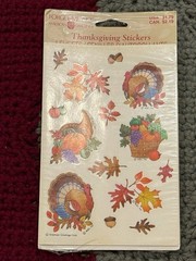 Vintage Forget Me Not American Greetings Thanksgiving Stickers