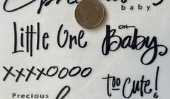 BABY GIRL BLACK Rub-Ons (5-3/4” x8”)Deja views•Newborn •Miracle•Little One•Cute