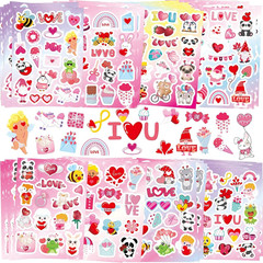 720 PCS Valentines Stickers,48 Sheets Love Heart Stickers Valentines Day Party F