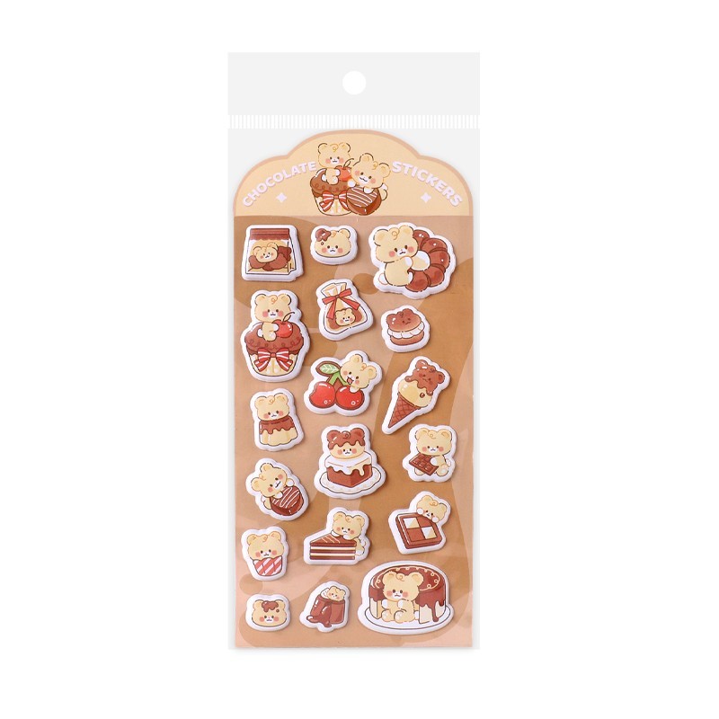 Cute Themed Decorative 3D Sticker Set for Journaling Stationery Decoration DIY