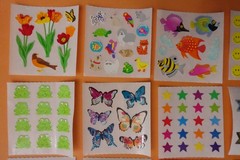 Sandylion Vintage Sticker Lot 30 Mods Prismatic Glitter Mylar Vintage 90s