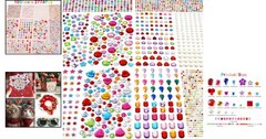 Vibrant 2774pcs Rhinestone Stickers – Multi-Color Self-Adhesive Gems for Crafts