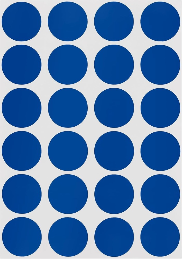 ChromaLabel 3/4 Inch Round Colored Stickers, Permanent Sticky Dots Color Coding