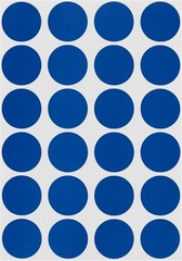 ChromaLabel 3/4 Inch Round Colored Stickers, Permanent Sticky Dots Color Coding