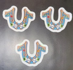 (3x) Decal Stickers True Religion X Chief Keef Glo Gang Logo custom 2 inches new