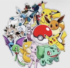 50 Pcs Large Pokemon Stickers Starters Collection