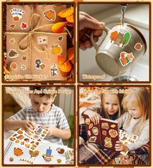HSHFAMIIY Fall Stickers 600Pcs 24 Sheets