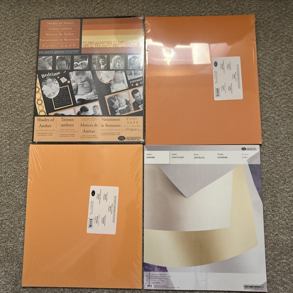 Creative Memories Shades of Paper 10×12 Photo Mounting Paper- 4 packs NIP