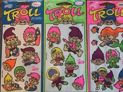 4 Vtg Mello Smello stickers Neon trolls New Sealed Neon Color
