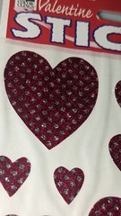 Vintage Stickers Hearts Valentine Sparkle Paper Magic Group New In Pack 1 Sheet