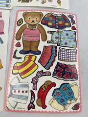 Vtg American Greeting Girls Sticker Activity Sheet Paper Doll/Dress Up 6 Sheets