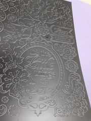 Paper Wishes peel-off black floral It’s the Little Things sticker sheet 6×9