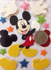 DISNEY,MICKEY MOUSE DIMENSIONAL STICKER(17pc) Jolee’s•Gloves•Disneyland•