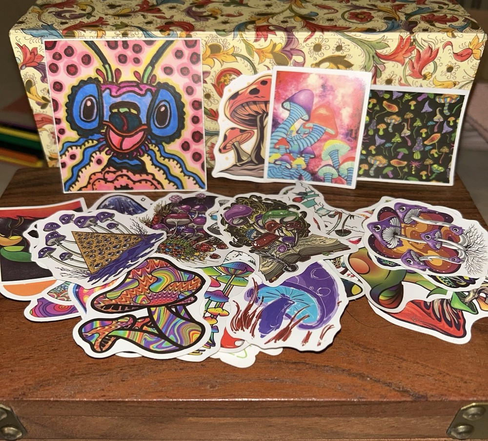 Assorted Psychedelic Stickers Pack Of 30+