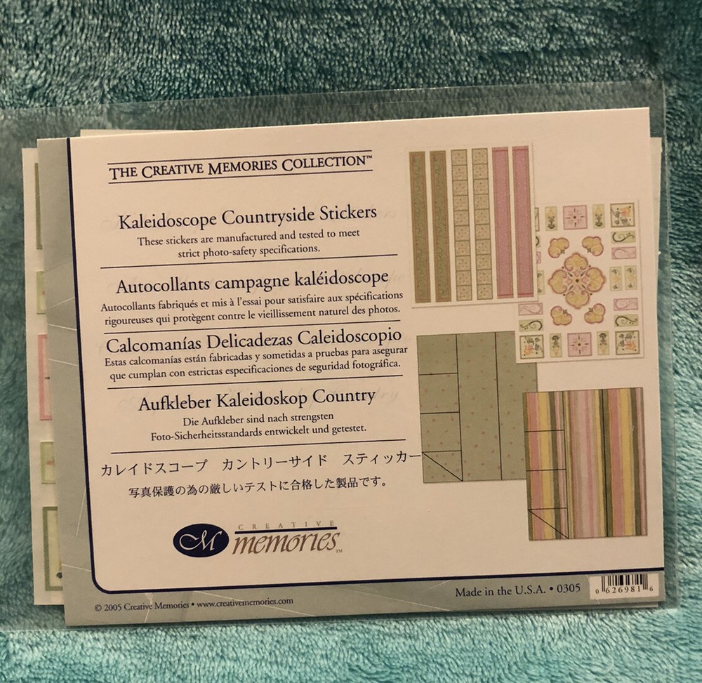 Creative Memories Collection Kaleidoscope Countryside Stickers NEW 