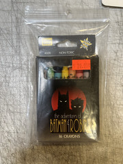 Batman Stamper, Crayons, Stickers, Pins, Slicker (X6) Lot (All New/sealed)