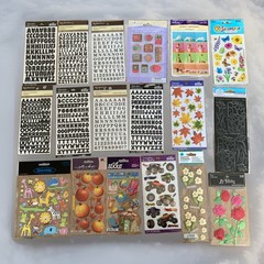 Lot Of 18 NOS Vintage Pkgs Of Stickers Asst Brands + Themes #1