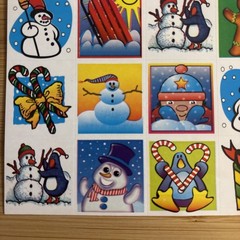 Highlights Stickers Christmas Winter Snowman Penguin Snow Presents Gingerbread