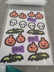 Glow In Dark Glitter Goggly Eyes Halloween 125 Sticker Pack Stickers Sealed New
