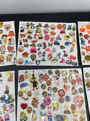 Vintage 80s Sticker Book Pages Scratch and Sniff Puffy Stickers Halloween