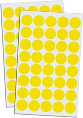 2000 Yellow Round Dot Stickers – 3/4 Inch Self-Adhesive Labels for Versatile Use