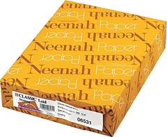 Neenah Paper 06531 CLASSIC Laid Writing Paper, 24lb, 8 1/2 x 11, Natural White,