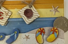 TIDE Dimensional Border Embellishment(1pc)Beach•Water •Flip-Flops•Card Making•