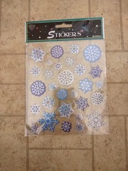 Nicole Quality Value Stickers 1 Sheet STK361 Snowflake Winter Sparkle