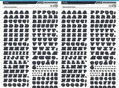 MECANORMA Transfer Lettering Sheet A3, Letraset, Typo #428 PROFIL 11.2mm
