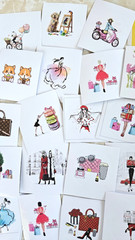 36 Fashion Handbag Shoes Sticker Sheets Handmade Envelope Gift Scrapbook Sticker