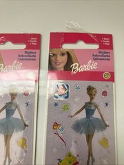 7 Lot Vintage Stickers Barbie 2000, Annie Langs 2001 And SandyLion Unknown Date
