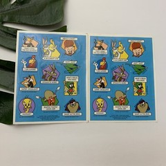 Hallmark Vintage Looney Tunes Stickers 2 Sheets 1994 Blue Bugs Tweety Taz