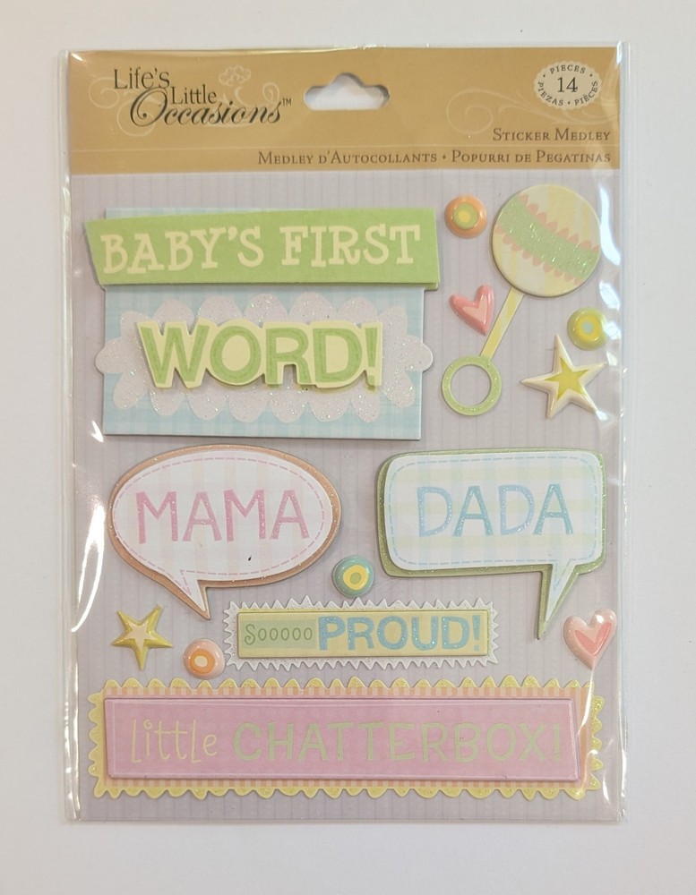 Baby’s First Word Scrapbooking Stickers By Life’s Little Occasions RARE