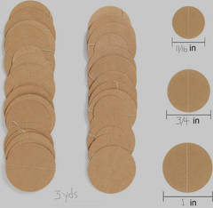 NATURAL CIRCLE PAPER RIBBON (3YDS) scrapbooks CRAFTS journals party banners