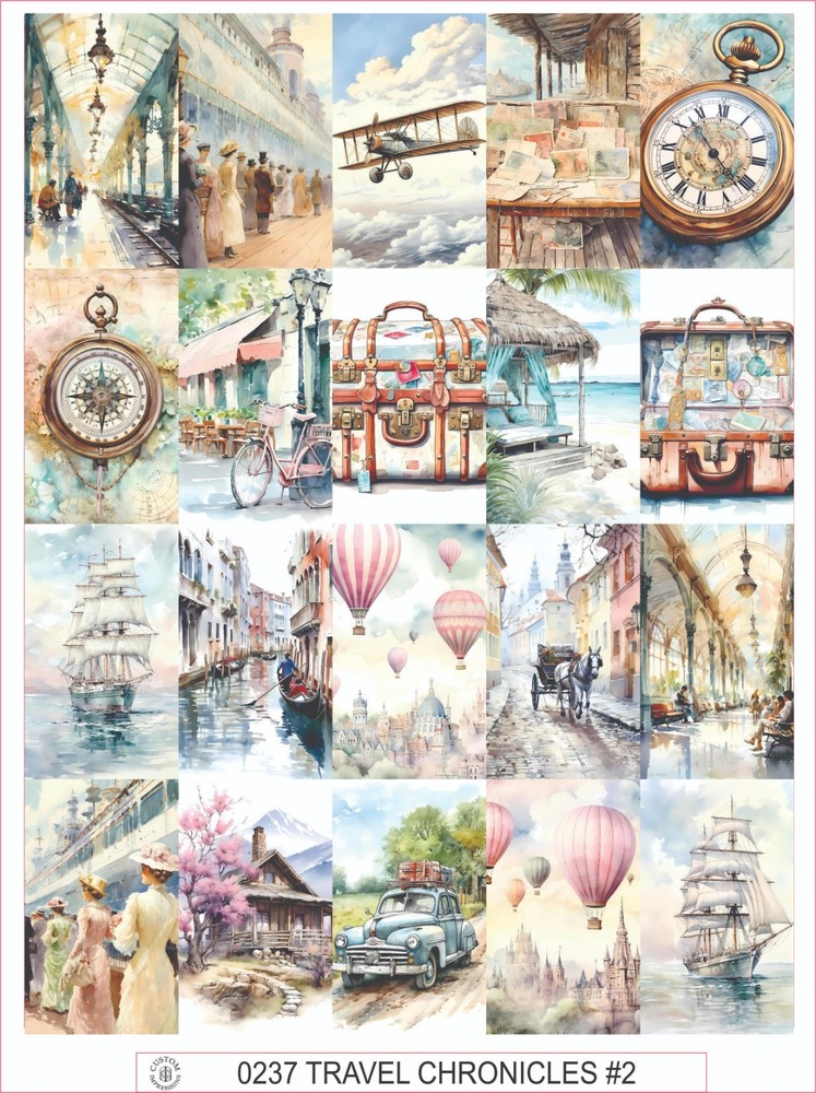 TRAVEL CHRONICLES #2 – COMPLETE SHEET OF 20 STICKERS