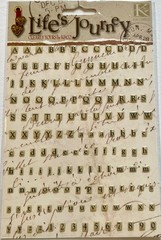 Scrapbooking Stickers Alphabet Letters Numbers Accents Lot of 6