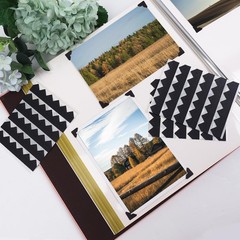 Adhesive Photo Corners 0.5″ Archival Acid-Free Pressure Sensitive Black 252Pack