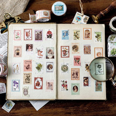 400PCS Vintage Journaling Supplies Scrapbook Paper Stamp Stickers | Aesthetic De