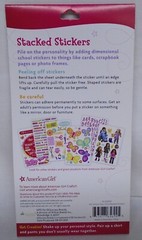 EK Success American Girl Crafts Stacked Stickers School Days Dolls Backpack Art