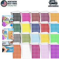 12000 Assorted Colored Dot Stickers – 1/2 Inch Adhesive Labels for Organizing