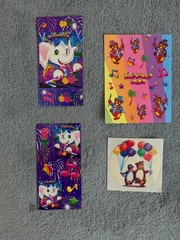 Lot of VTG 80s 90s Lisa Frank Stickers Bears Lips Racoon Koala Elephant Piano
