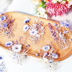16Pcs Flowers Bouquet PET Stickers Journaling Planner Album Scrapbooking Crafts