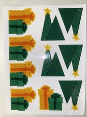 Christmas Present & Tree Sticker Sheet Scrapbook Craft Stickers