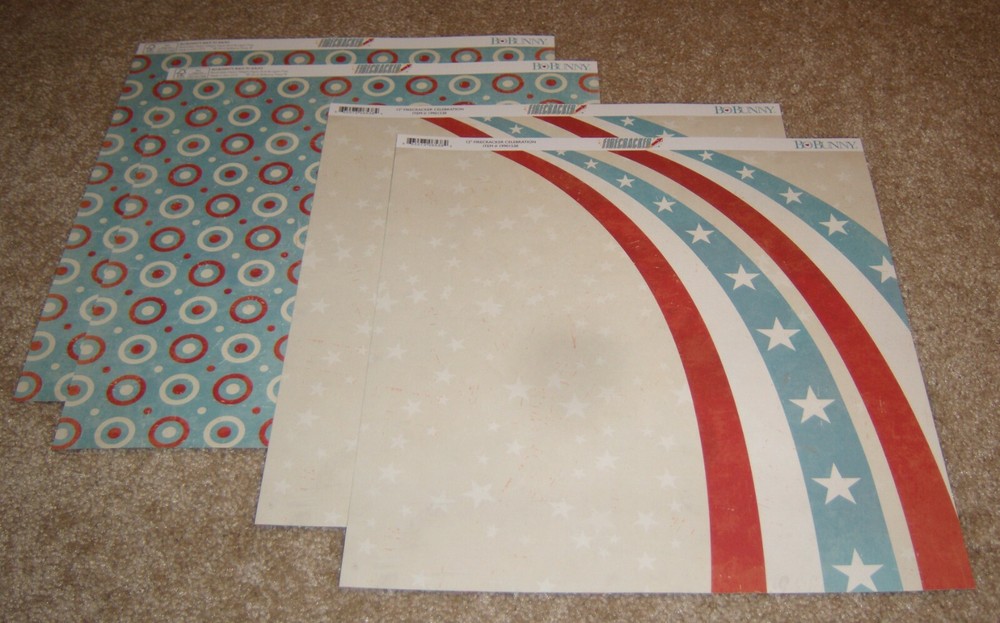 Bo Bunny Double-Sided Paper(4) ~ Firecracker ……Firecracker Celebration