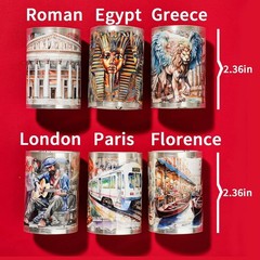 PET Sticker Roll Set – Travel Diary Collection – 6 Pre-Cut Rolls by Cratey