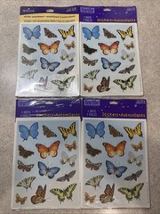 Lot of 4 (16 sheets) VTG y2k Hallmark Heartline Butterfly Stickers Unused As Is