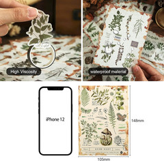Plant Themed Washi Stickers for Journaling Scrapbooking Planner Sticker Ephemera